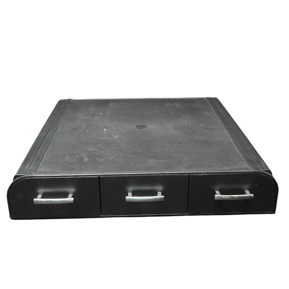 Black Laptop IMAC Monitor PC Stand Desk Organizer 3 Drawer Organization - Picture 11 of 11